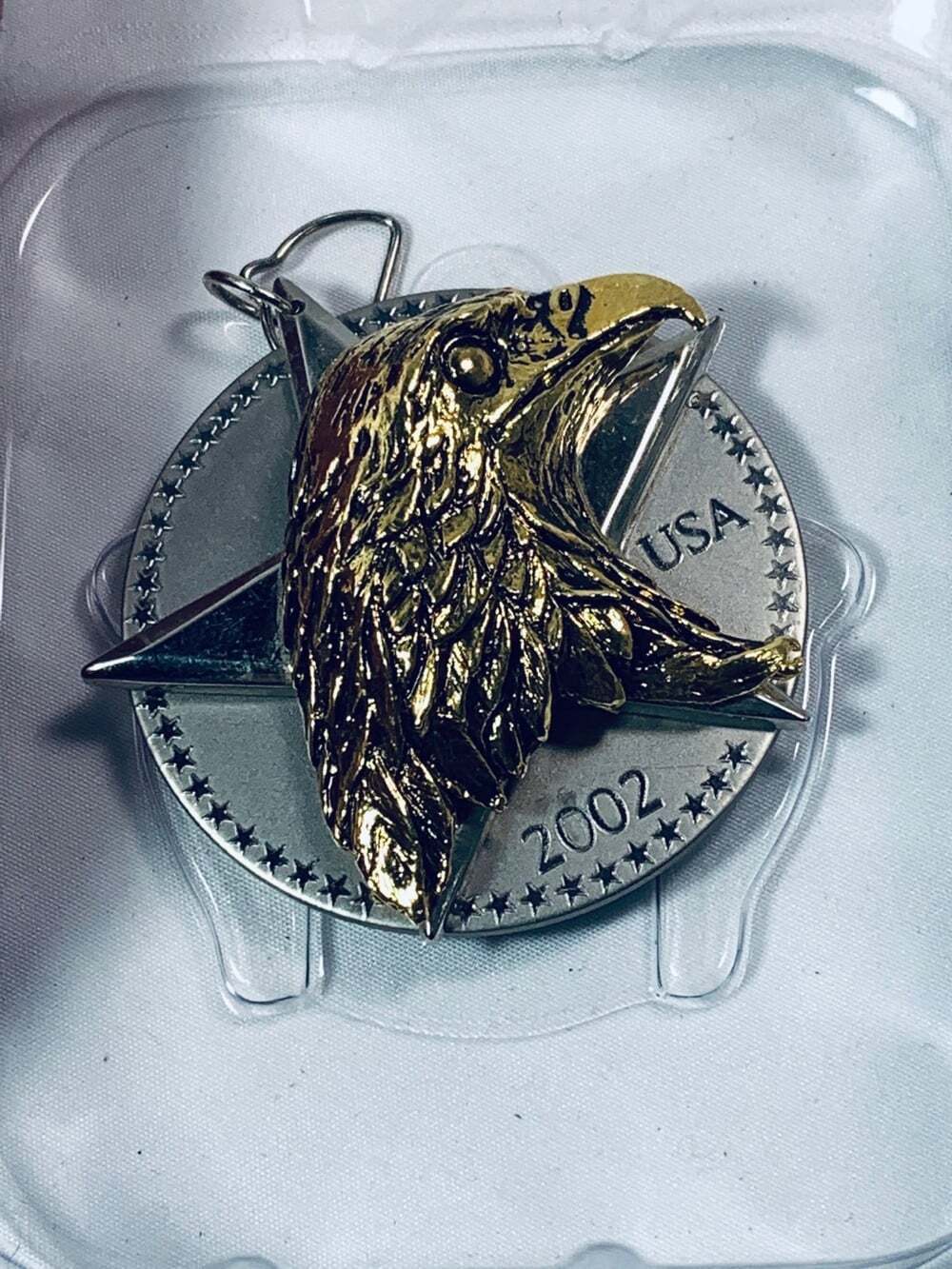 American Medal For America Eagle Hallmark Ornament 2002